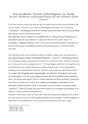 ‘Litteratur, af Dan Ringgaard’ og ‘Strunge, Kerouac, Hemingway