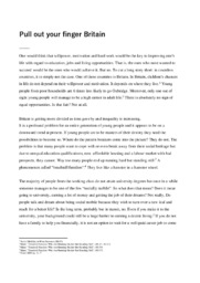 Pull out your finger Britain | Essay