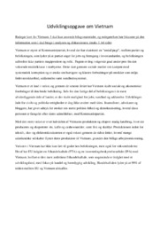 Udviklingsopgave om Vietnam | IØ