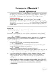 Statistik og indekstal | Matematikopgave
