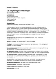 De psykologiske retninger | Noter | Over 30 sider