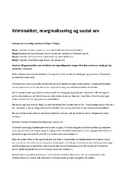 Kriminalitet, marginalisering og social arv | Samfundsfag