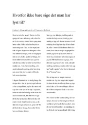 Essay | Tabu | Dansk Opgave