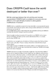 CRISPR-Cas9 | Essay