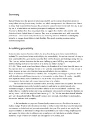 Barack Obama’s speech on fathers day | Analytical essay