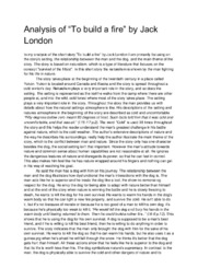 ‘To build a fire’ by Jack London | Analytical essay