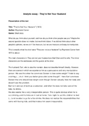 Analytic essay | They’re Not Your Husband