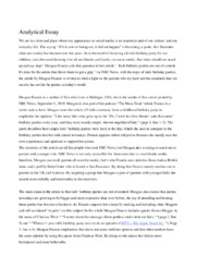 Meagan Francis | Analytical-Essay