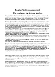 The Hostage by Andrew Vachss