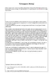 Temaopgave | Økologi