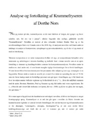 Analyse af Krummefryseren af Dorthe Nors