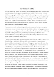 Bog eller skærm | Debatterende artikel