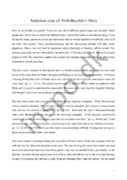 Analytical essay of: Frida Boyelski’s Shiva