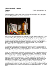 Drugs in Today’s Youth Culture | Essay