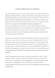 Human categorization by the system | Essay