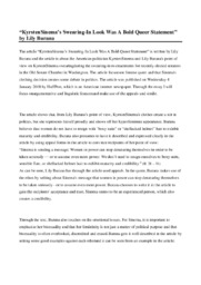 ‘Kyrsten Sinema’s Swearing-In Look’ | Non-fictional analysis