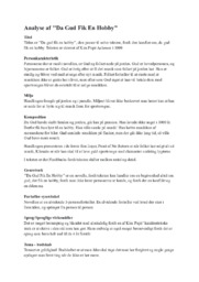 Da Gud Fik En Hobby | Analyse | Kim Fupz Aakeson | Noter