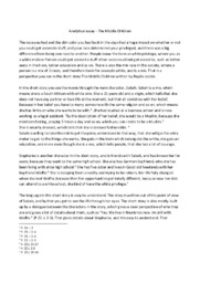 The Middle Children | Analytical essay