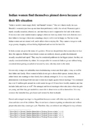 Indian women | Essay