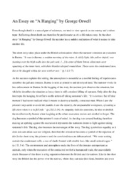 ‘A Hanging’ by George Orwell | Essay