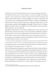 Structural racism | Essay
