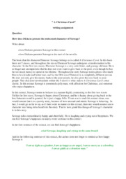 A Christmas Carol | Written Assignment