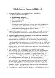 ‘Danmark til Ejderen’ af Orla Lehmaan | Analyse