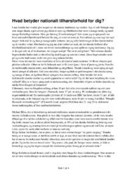 Nationalt Tilhørsforhold  Essay | Dansk Opgave