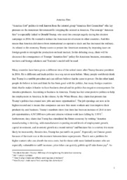 ‘America First’ politics | Engelsk