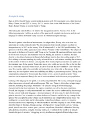 Donald Trump | Analytical essay