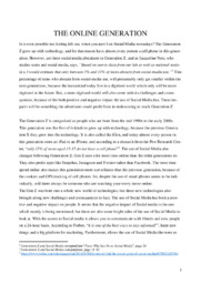 The online generation | Essay