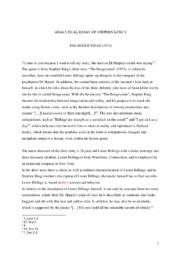 ‘The Boogeyman’ | Analytical essay