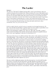 ‘The Larder’ | Analytical essay