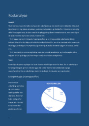 Kostanalyse | Biologi rapport