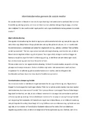 Identitetsdannelse gennem de sociale medier | Opgave i samf.