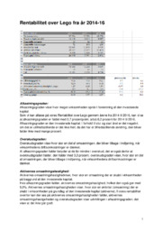 Rentabilitet over Lego | Virksomhedsøkonomi