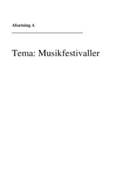 Musikfestivaller | Afsætning