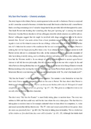 My Son the Fanatic – Literary analysis