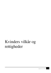 Kvinders vilkår og rettigheder | DHO
