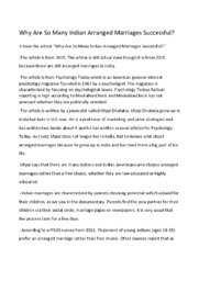 ‘Why Are So Many Indian Arranged Marriages Successful’ | Noter