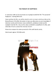 ‘The pursuit of happyness’ | Analytical essay