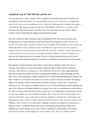 ‘The Old Man and the Sea’ | Analytical essay