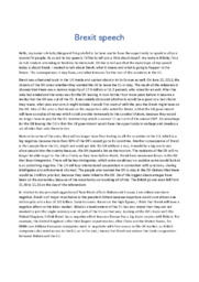 Brexit speech