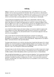 Bullying essay