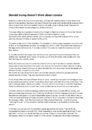 Donald Trump stays silent | Essay