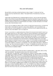 Kiss and tell analysis