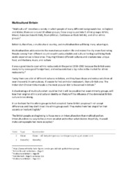 Multicultural Britain essay
