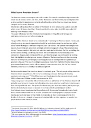 The American dream essay