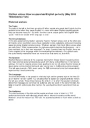 2 billion voices analysis | Engelsk