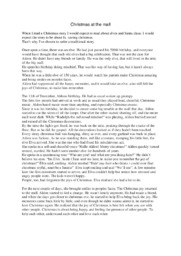 Christmas at the mall essay